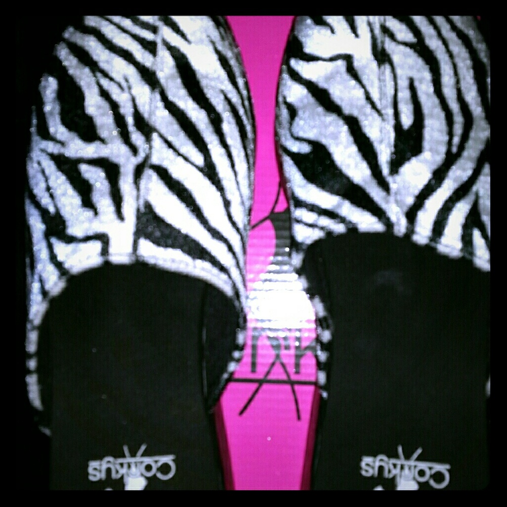 Corkys zebra print clogs